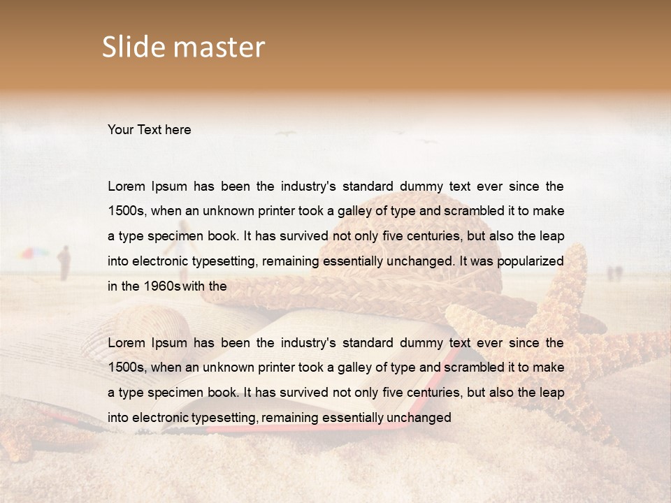 Page Straw Horizontal PowerPoint Template