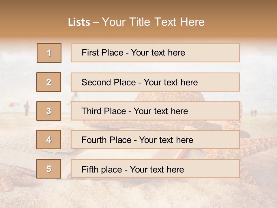 Page Straw Horizontal PowerPoint Template