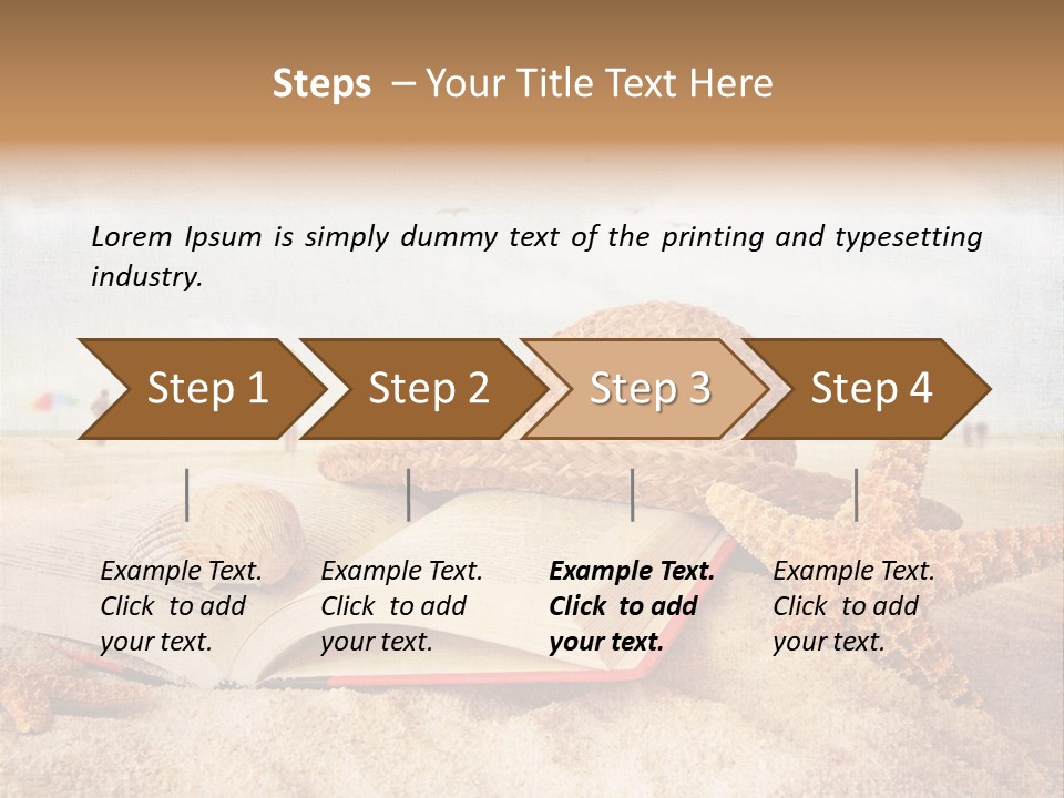 Page Straw Horizontal PowerPoint Template