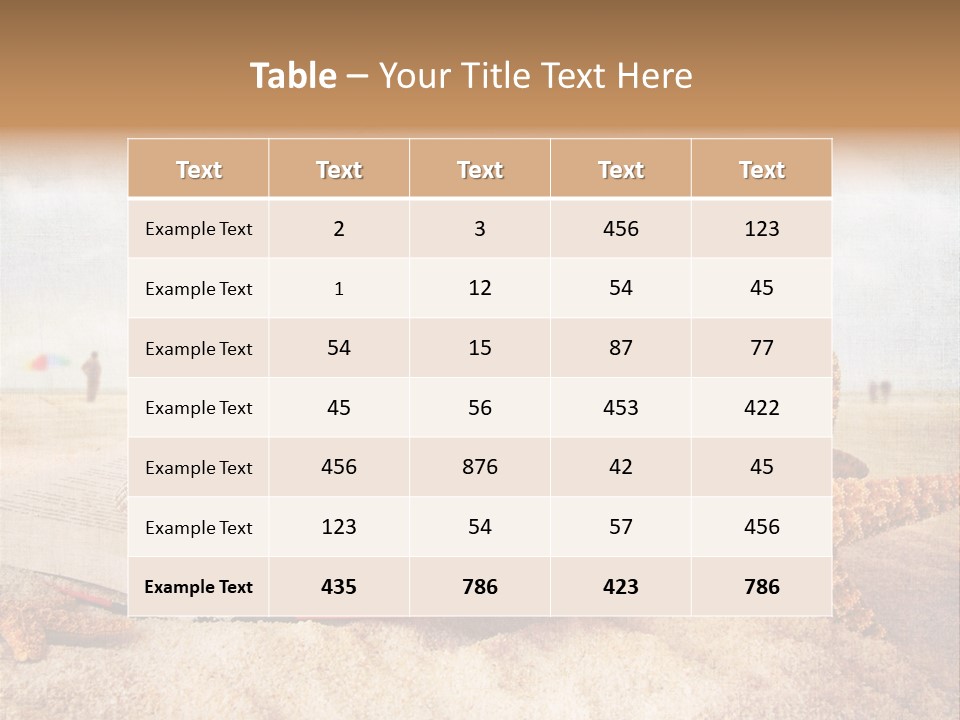 Page Straw Horizontal PowerPoint Template