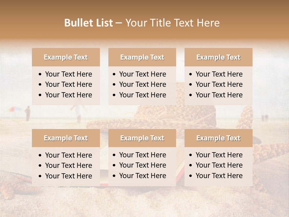 Page Straw Horizontal PowerPoint Template