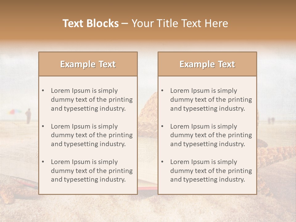 Page Straw Horizontal PowerPoint Template