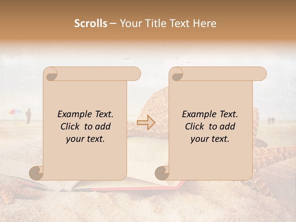 Page Straw Horizontal PowerPoint Template