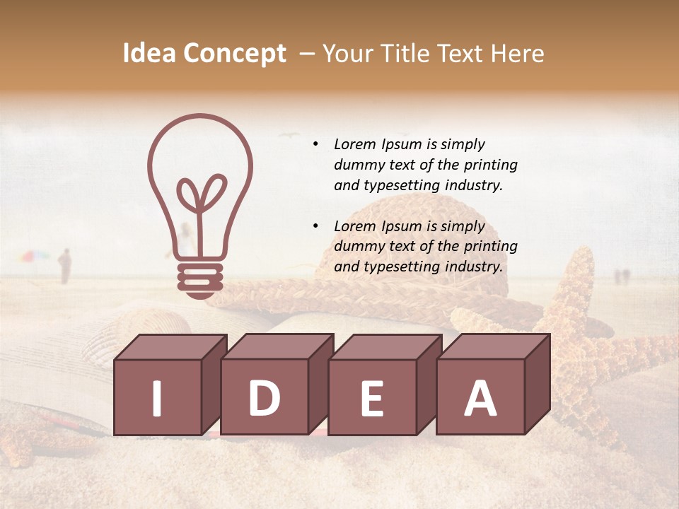 Page Straw Horizontal PowerPoint Template