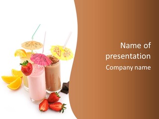 Smoothie Cocktail Yogurt PowerPoint Template