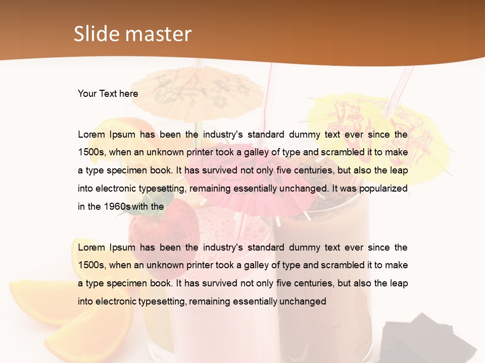 Smoothie Cocktail Yogurt PowerPoint Template