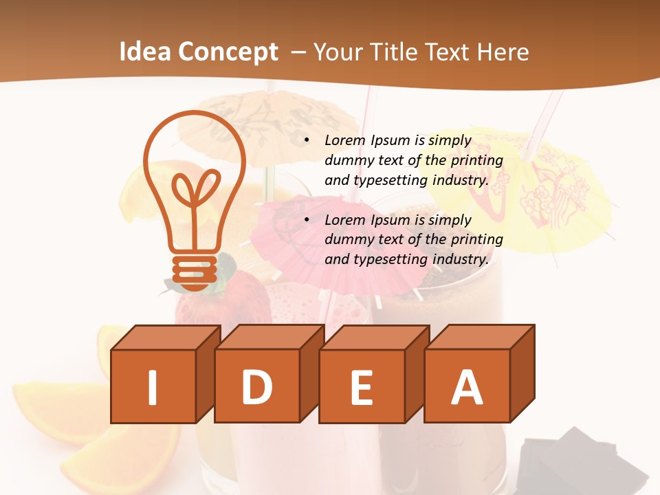 Smoothie Cocktail Yogurt PowerPoint Template