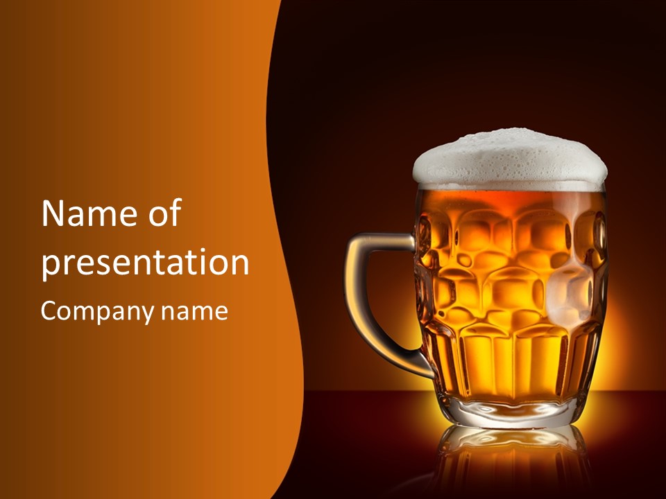 Alcohol Amber Background PowerPoint Template