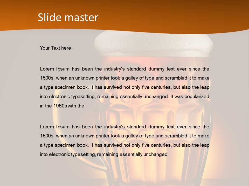 Alcohol Amber Background PowerPoint Template