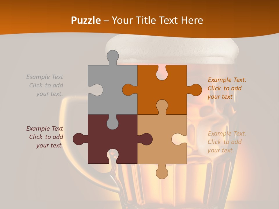 Alcohol Amber Background PowerPoint Template