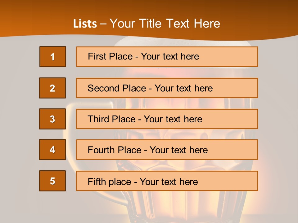 Alcohol Amber Background PowerPoint Template