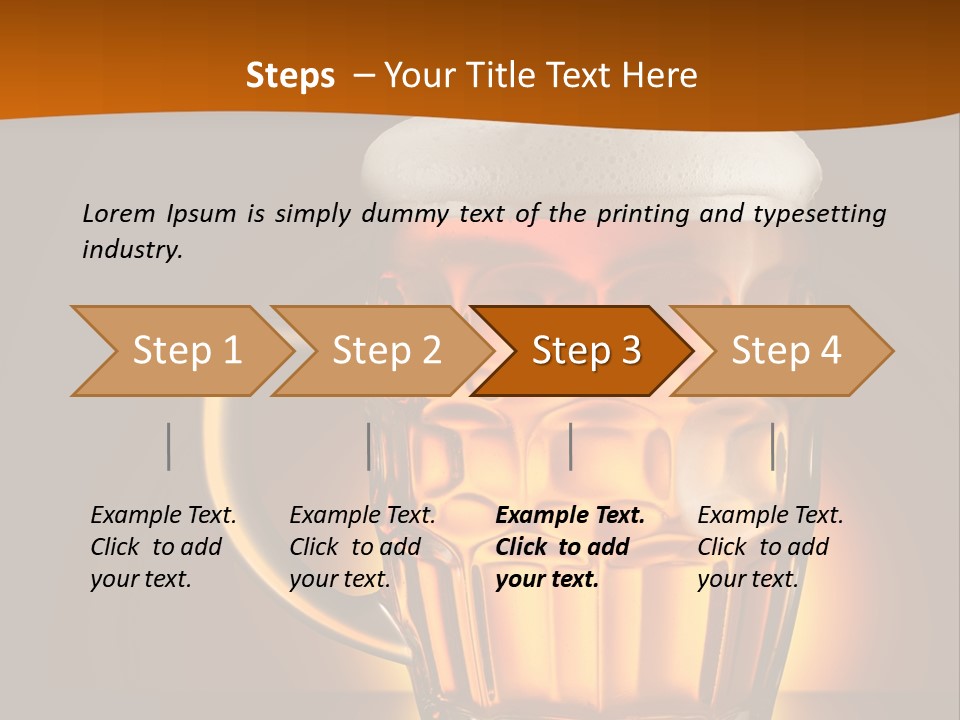 Alcohol Amber Background PowerPoint Template