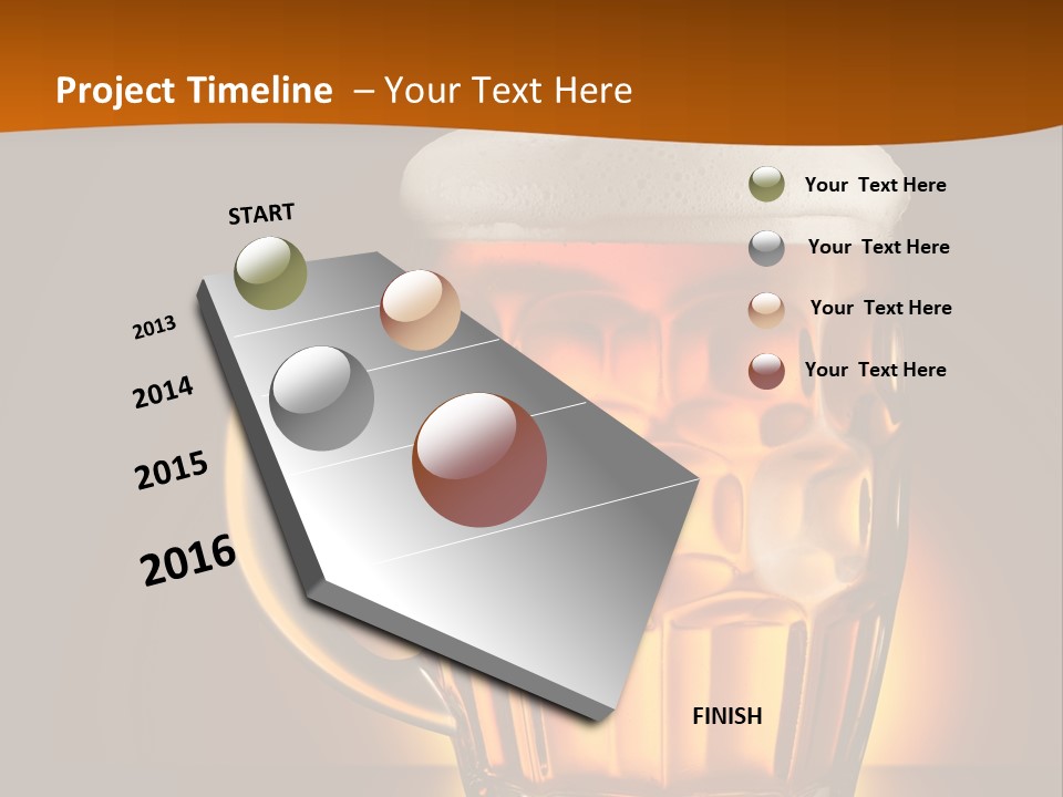 Alcohol Amber Background PowerPoint Template