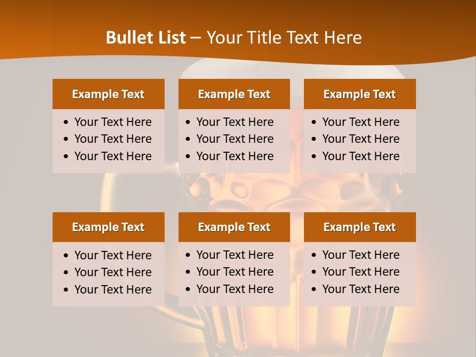 Alcohol Amber Background PowerPoint Template