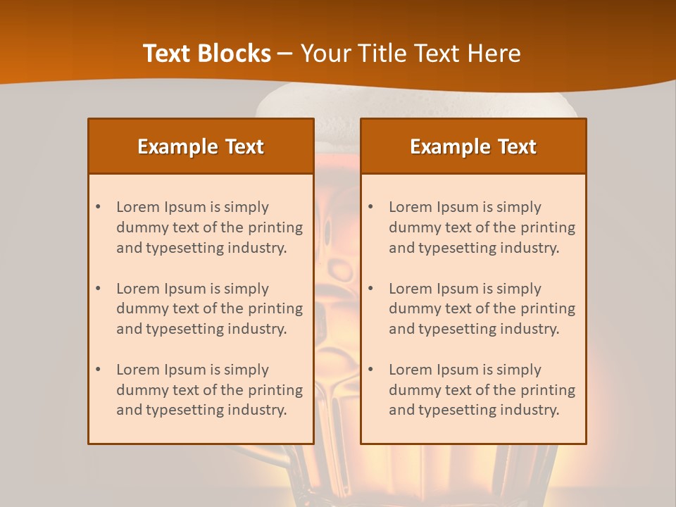 Alcohol Amber Background PowerPoint Template