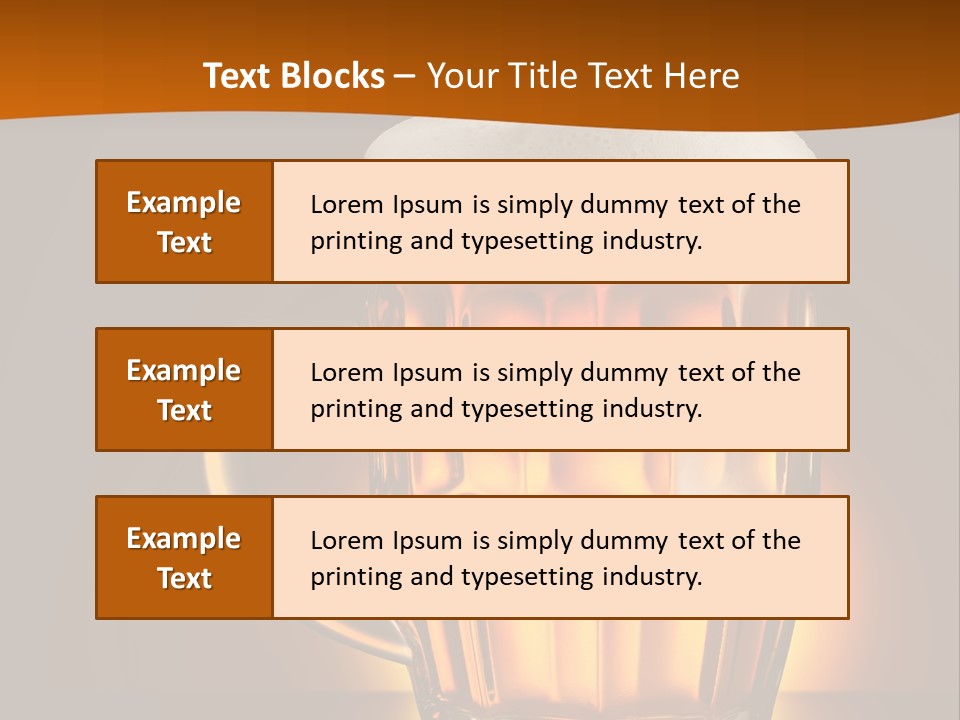 Alcohol Amber Background PowerPoint Template