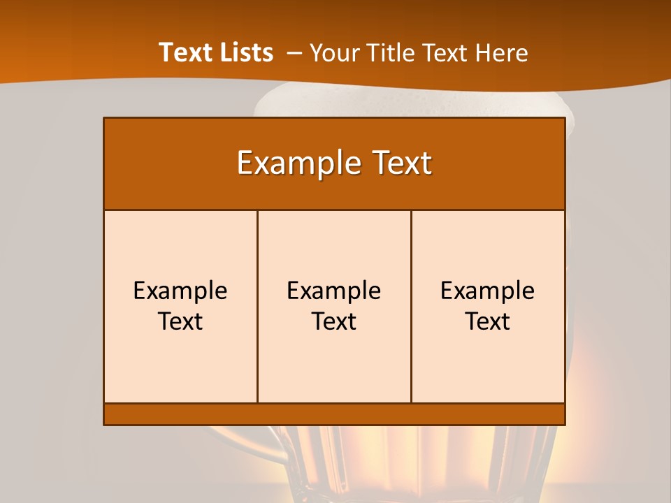 Alcohol Amber Background PowerPoint Template