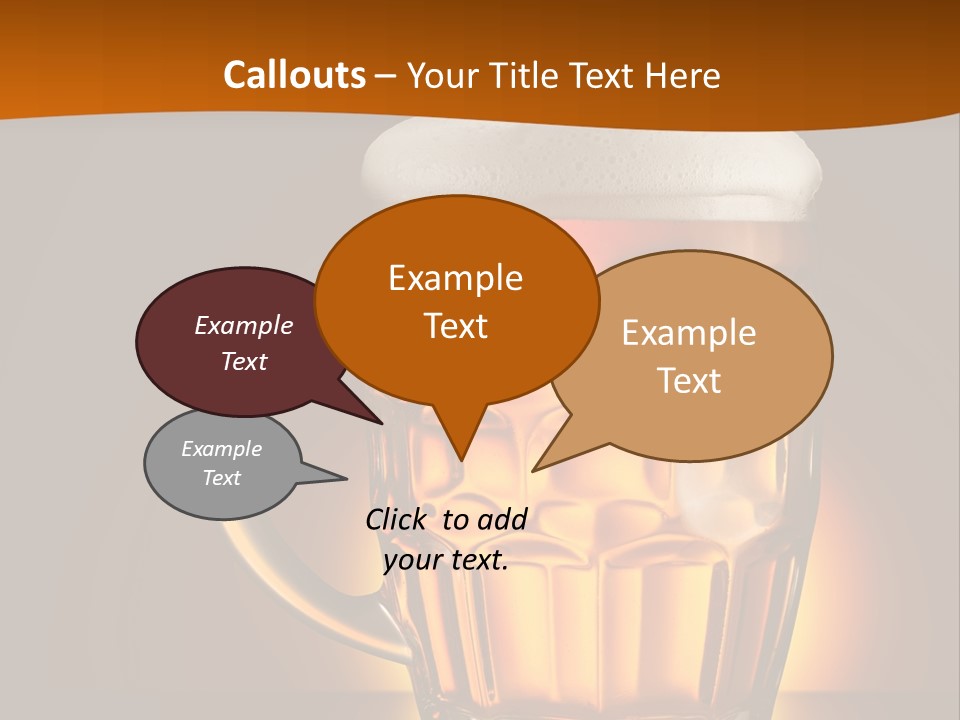 Alcohol Amber Background PowerPoint Template
