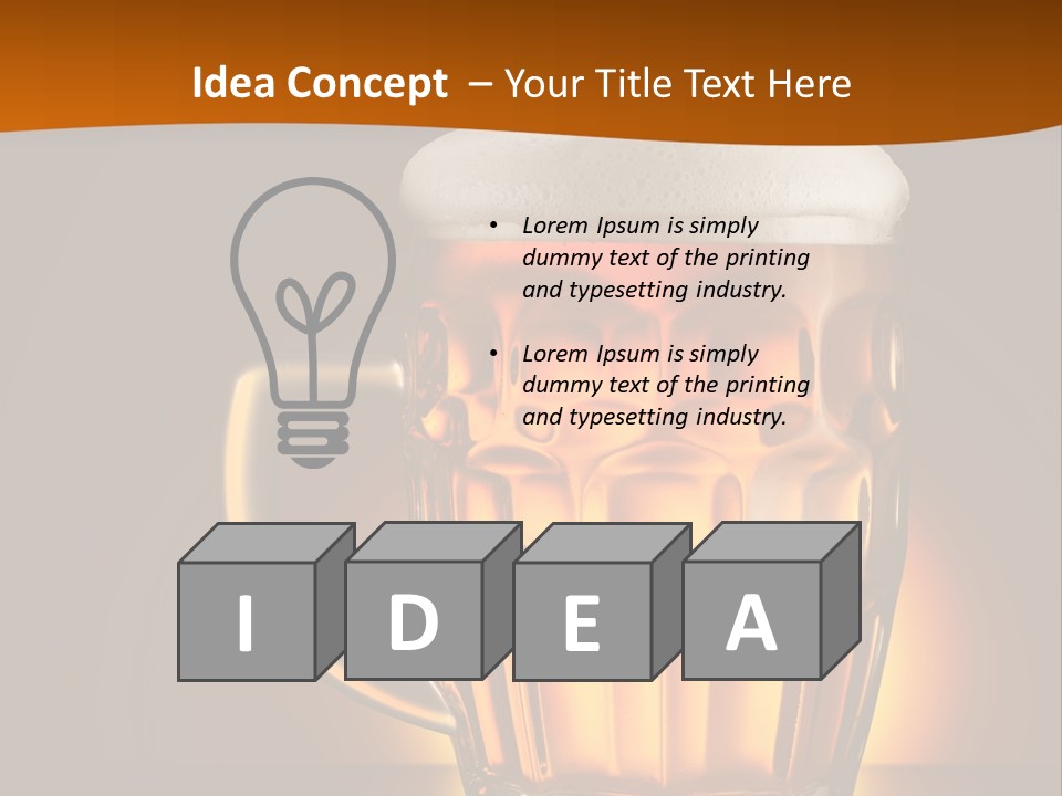 Alcohol Amber Background PowerPoint Template