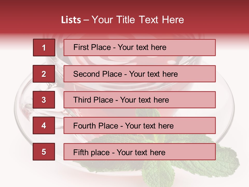 Cut Tea Whole PowerPoint Template