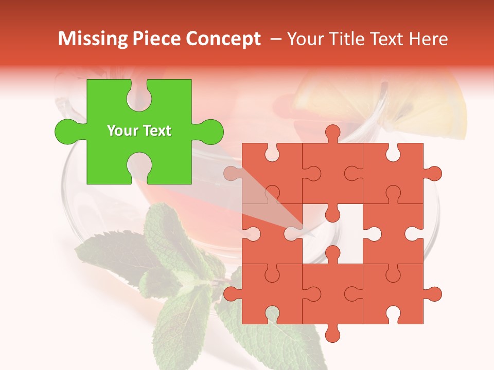 Cut Plate Lemon PowerPoint Template