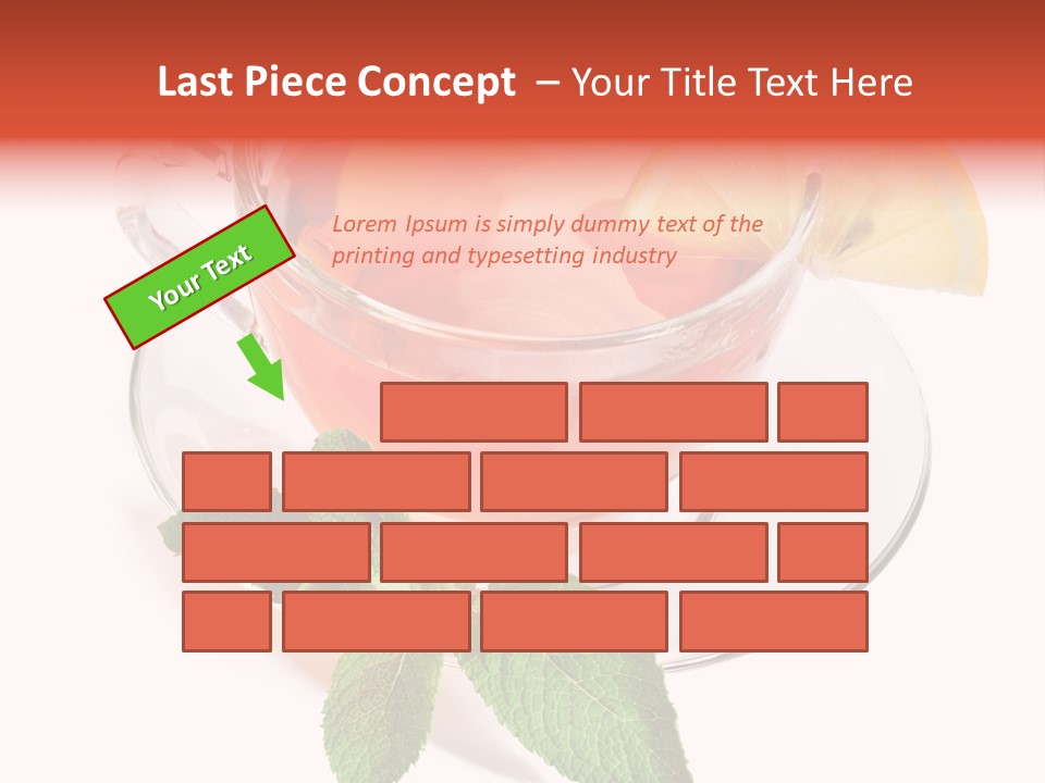 Cut Plate Lemon PowerPoint Template