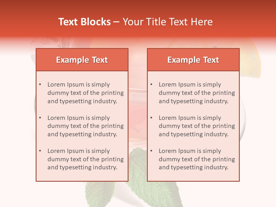 Cut Plate Lemon PowerPoint Template