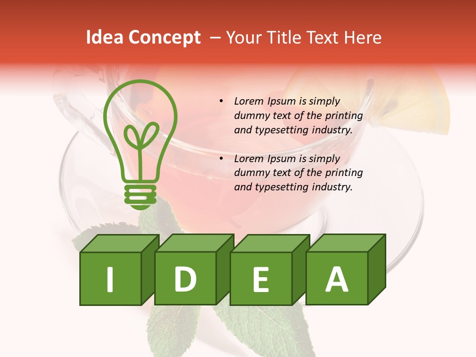 Cut Plate Lemon PowerPoint Template