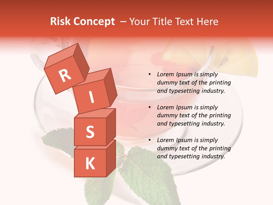 Cut Plate Lemon PowerPoint Template