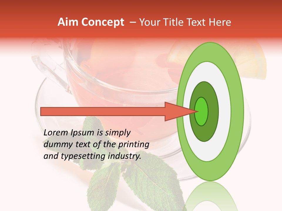 Cut Plate Lemon PowerPoint Template