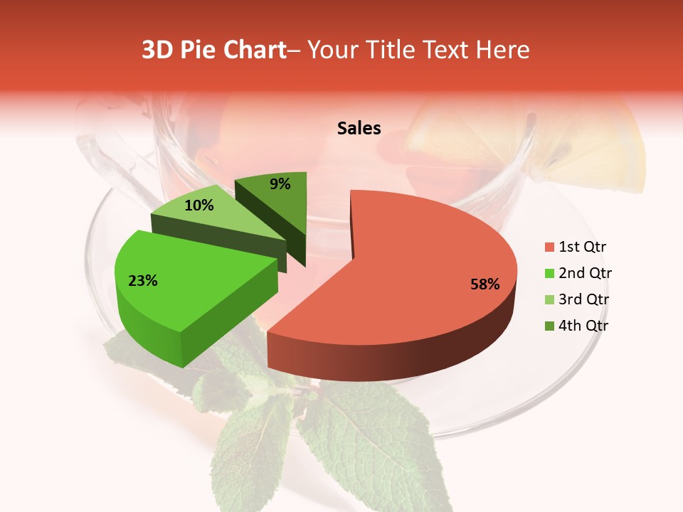 Cut Plate Lemon PowerPoint Template