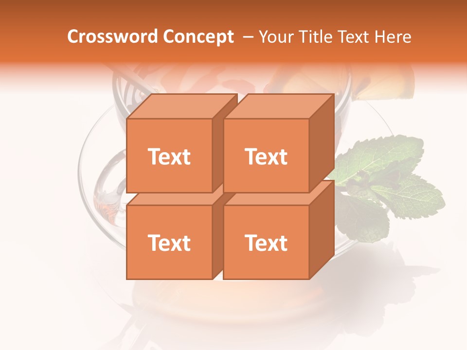Ingredient Tea Gold PowerPoint Template