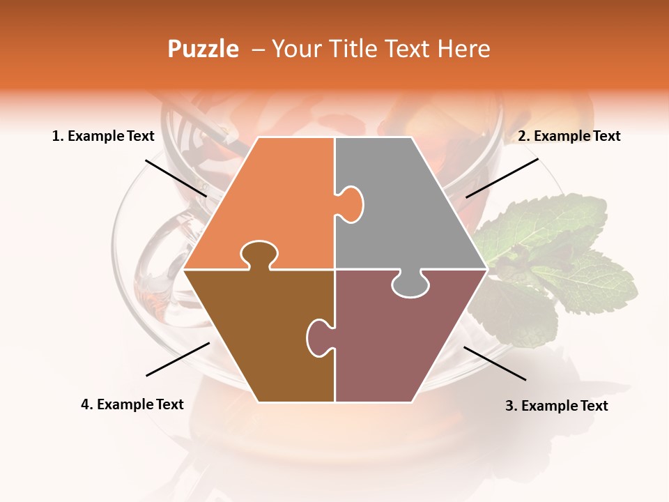 Ingredient Tea Gold PowerPoint Template