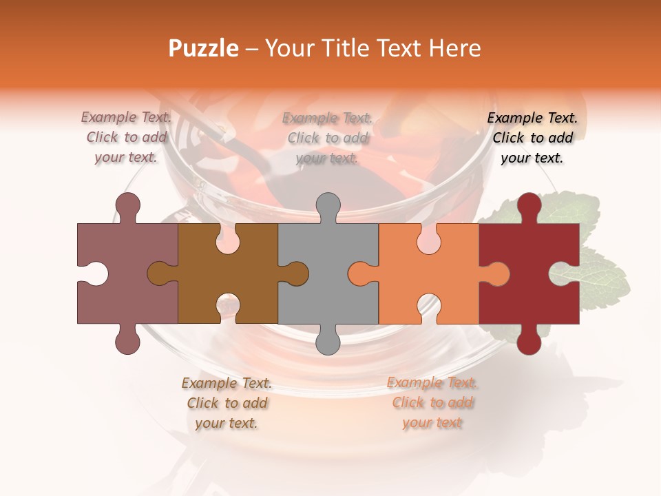 Ingredient Tea Gold PowerPoint Template