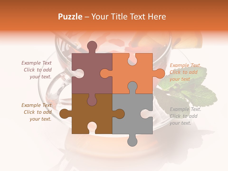 Ingredient Tea Gold PowerPoint Template