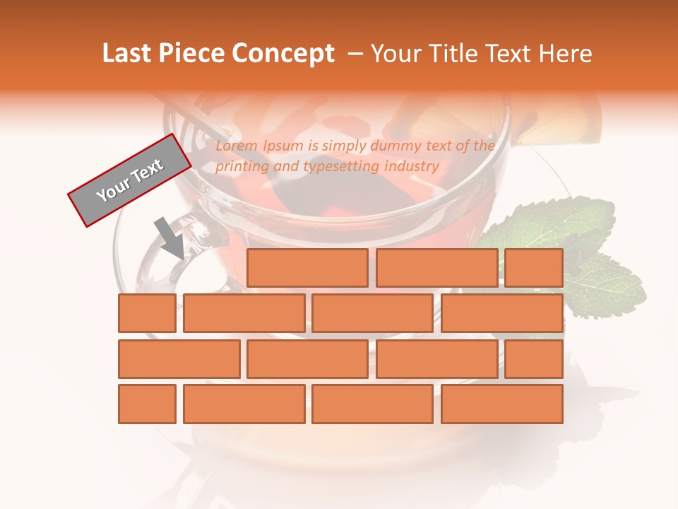 Ingredient Tea Gold PowerPoint Template