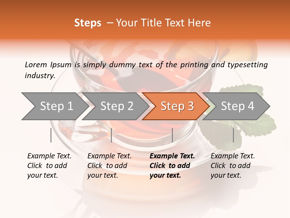 Ingredient Tea Gold PowerPoint Template