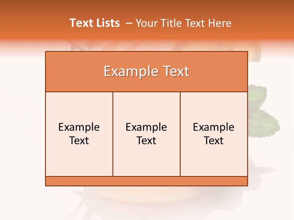 Ingredient Tea Gold PowerPoint Template