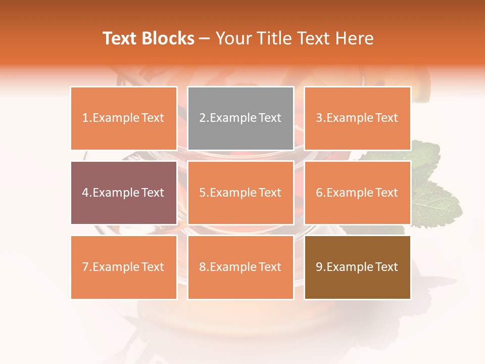 Ingredient Tea Gold PowerPoint Template