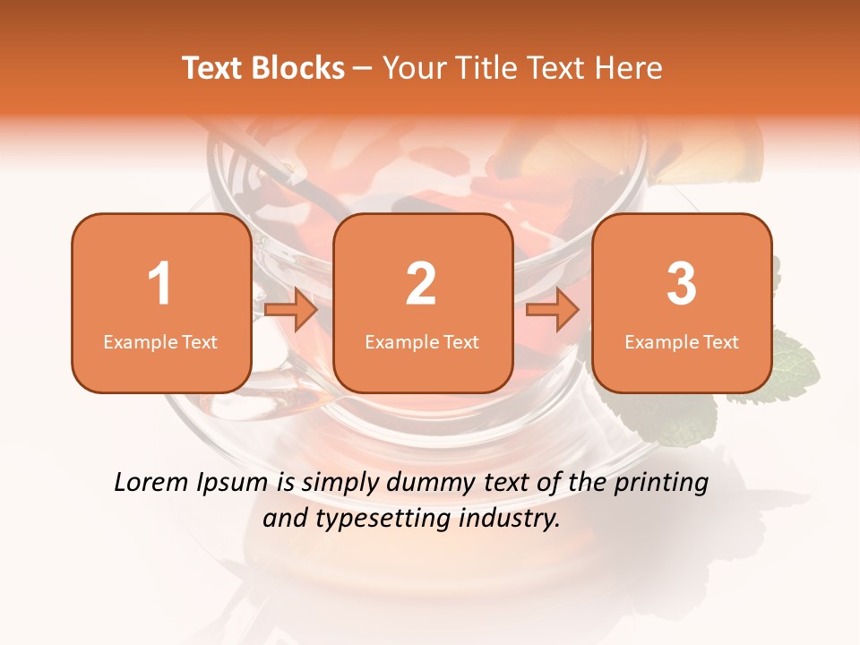 Ingredient Tea Gold PowerPoint Template