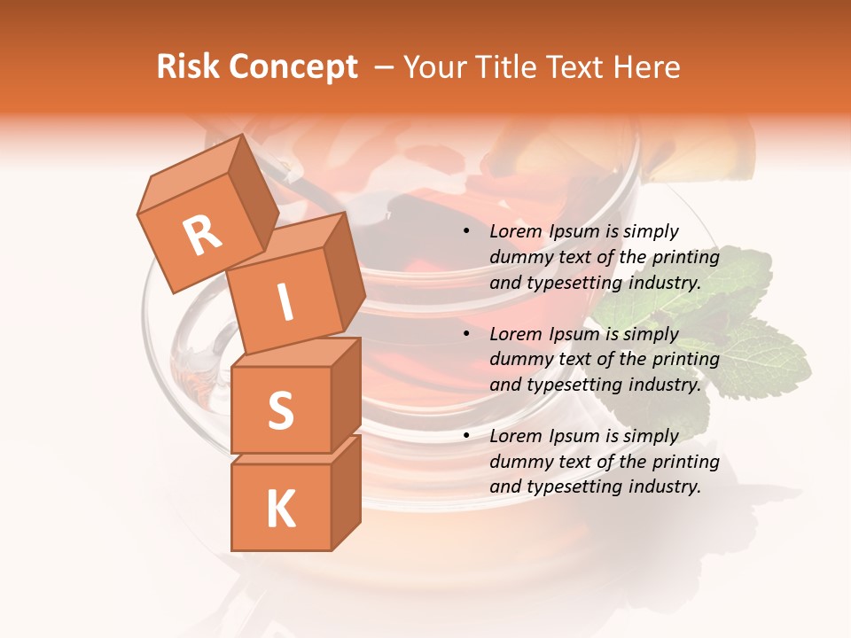 Ingredient Tea Gold PowerPoint Template