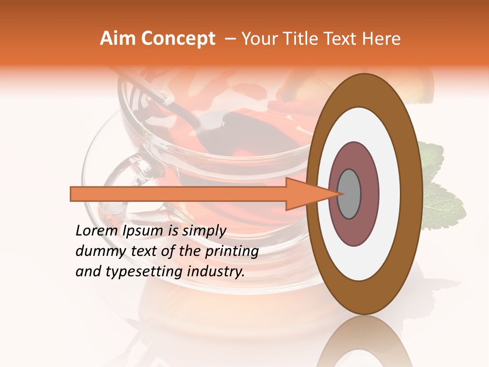 Ingredient Tea Gold PowerPoint Template