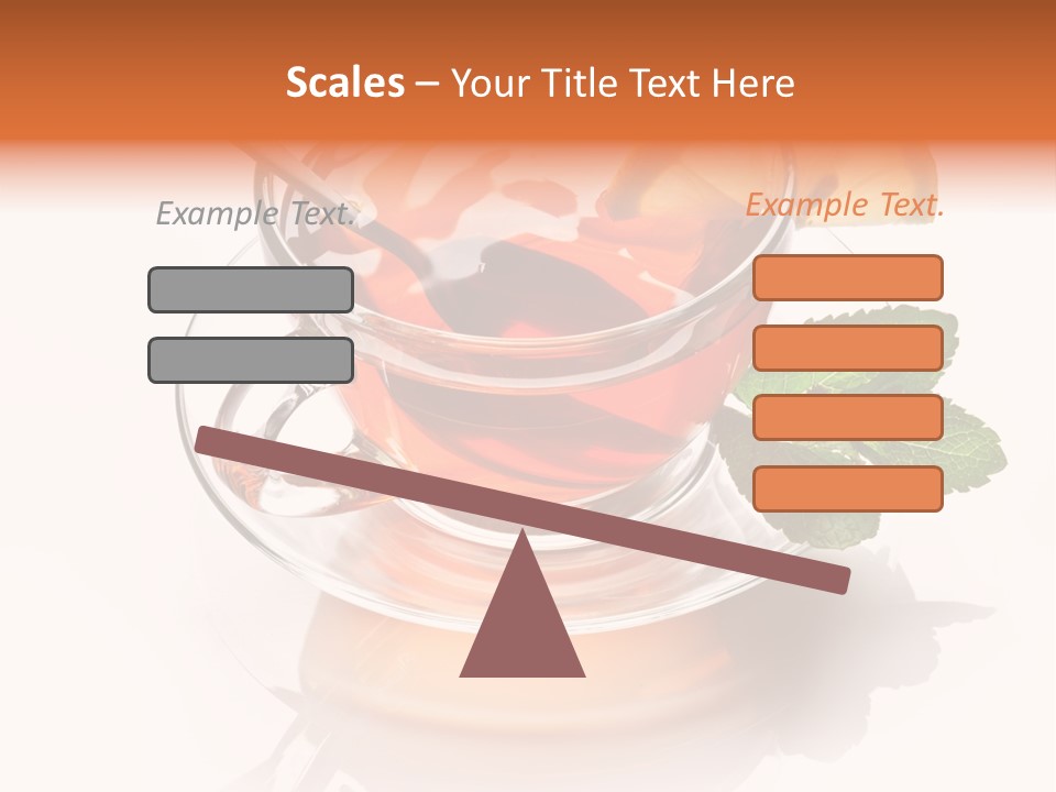 Ingredient Tea Gold PowerPoint Template