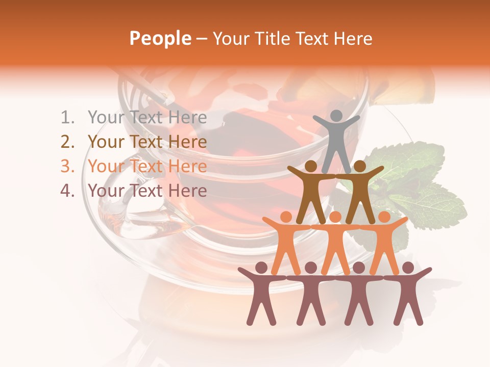 Ingredient Tea Gold PowerPoint Template