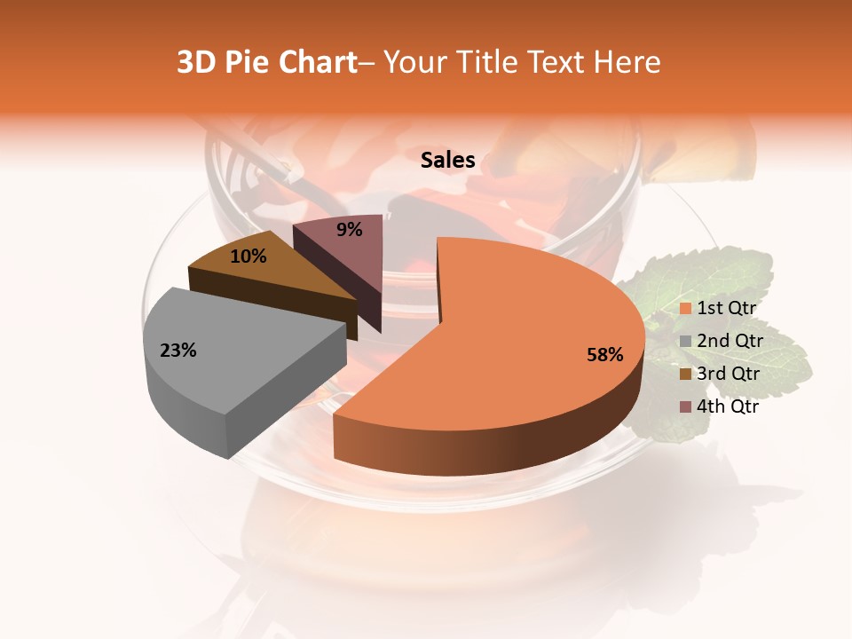 Ingredient Tea Gold PowerPoint Template