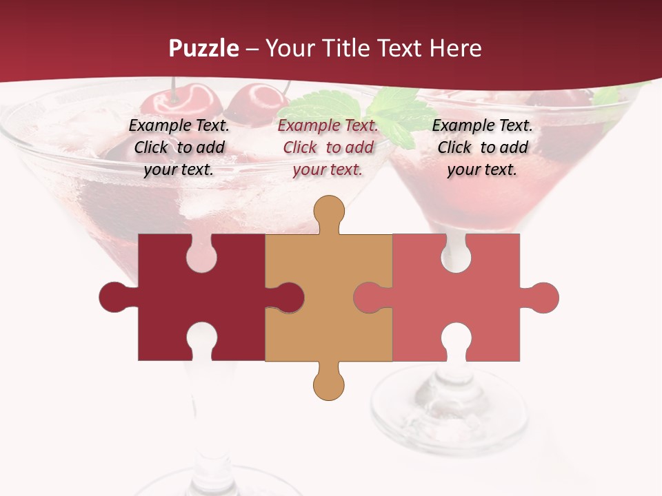 Beverage Cocktail Ice PowerPoint Template