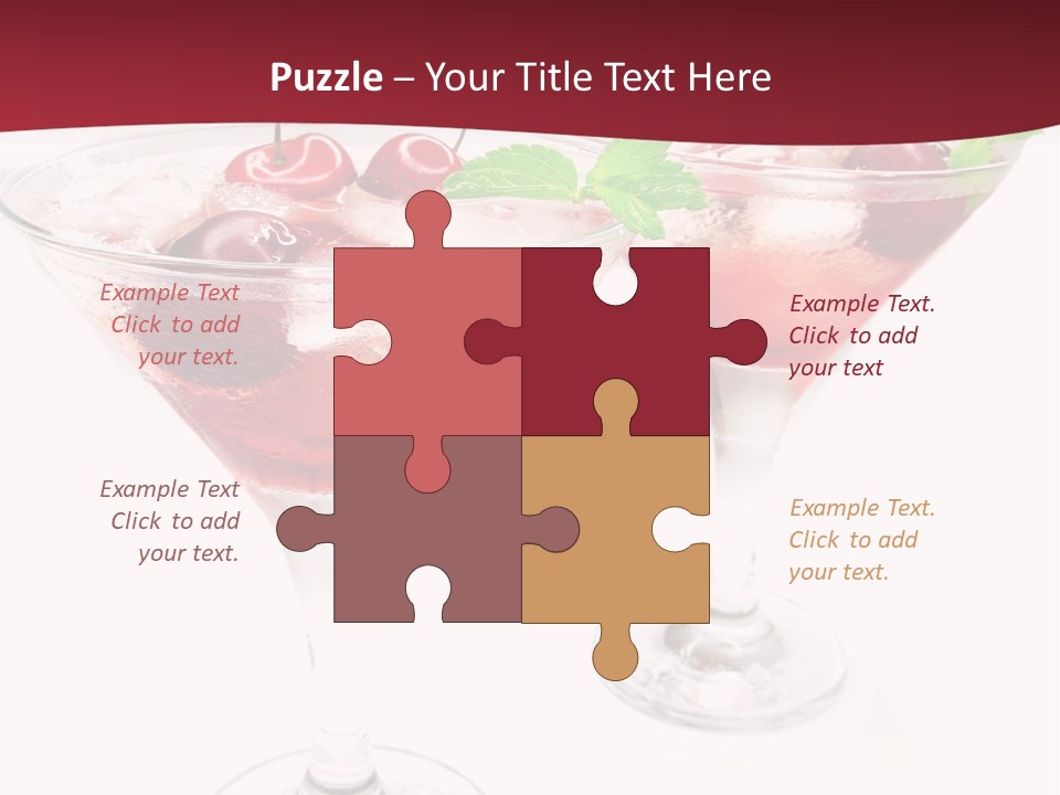 Beverage Cocktail Ice PowerPoint Template