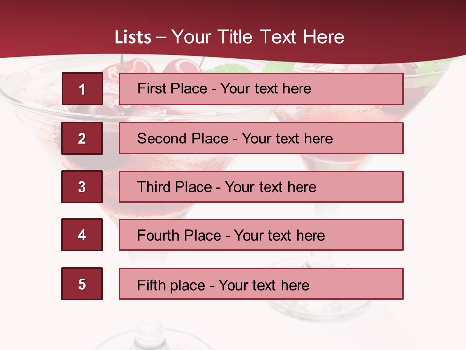 Beverage Cocktail Ice PowerPoint Template