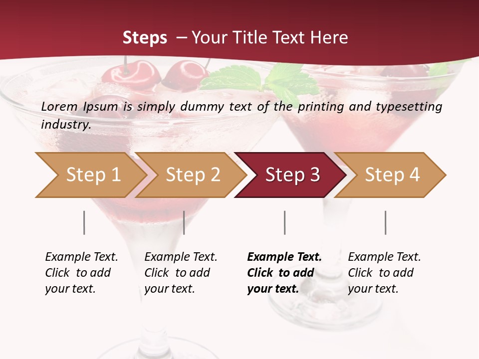 Beverage Cocktail Ice PowerPoint Template