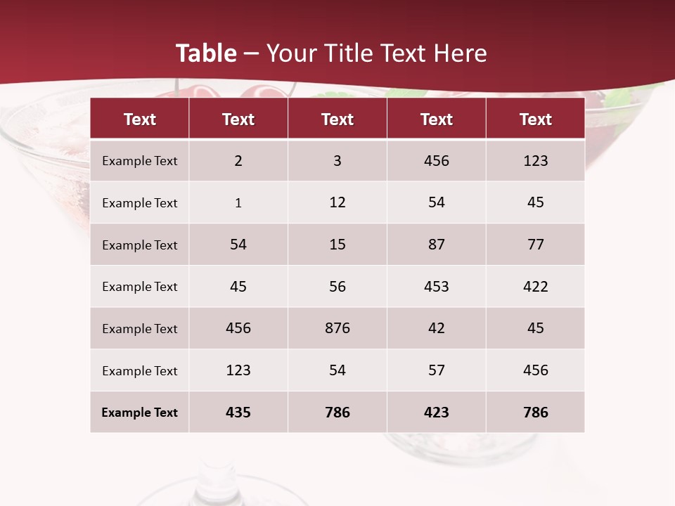 Beverage Cocktail Ice PowerPoint Template